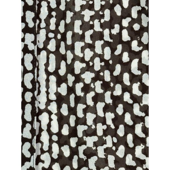 MICHAEL KORS Sheer‎ Blouse Tunic Brown/White Roll-Tab Sleeve Button Down NWT 1X - Picture 4 of 9